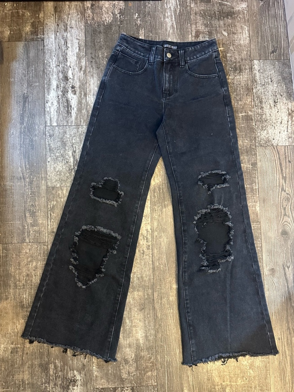 Current Mood Never Blessed Distressed Jeans Size XS